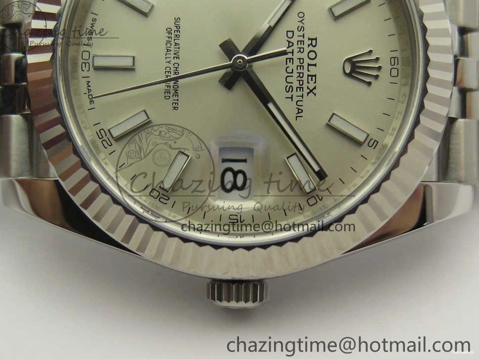 Edition ARF Dial 41 DateJust Silver Best Steel 904L Bracelet 1:1 126334 A2824 on Jubilee 0326